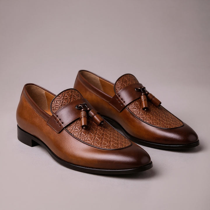 Santino Men's Genuine Leather Tassel Shoes