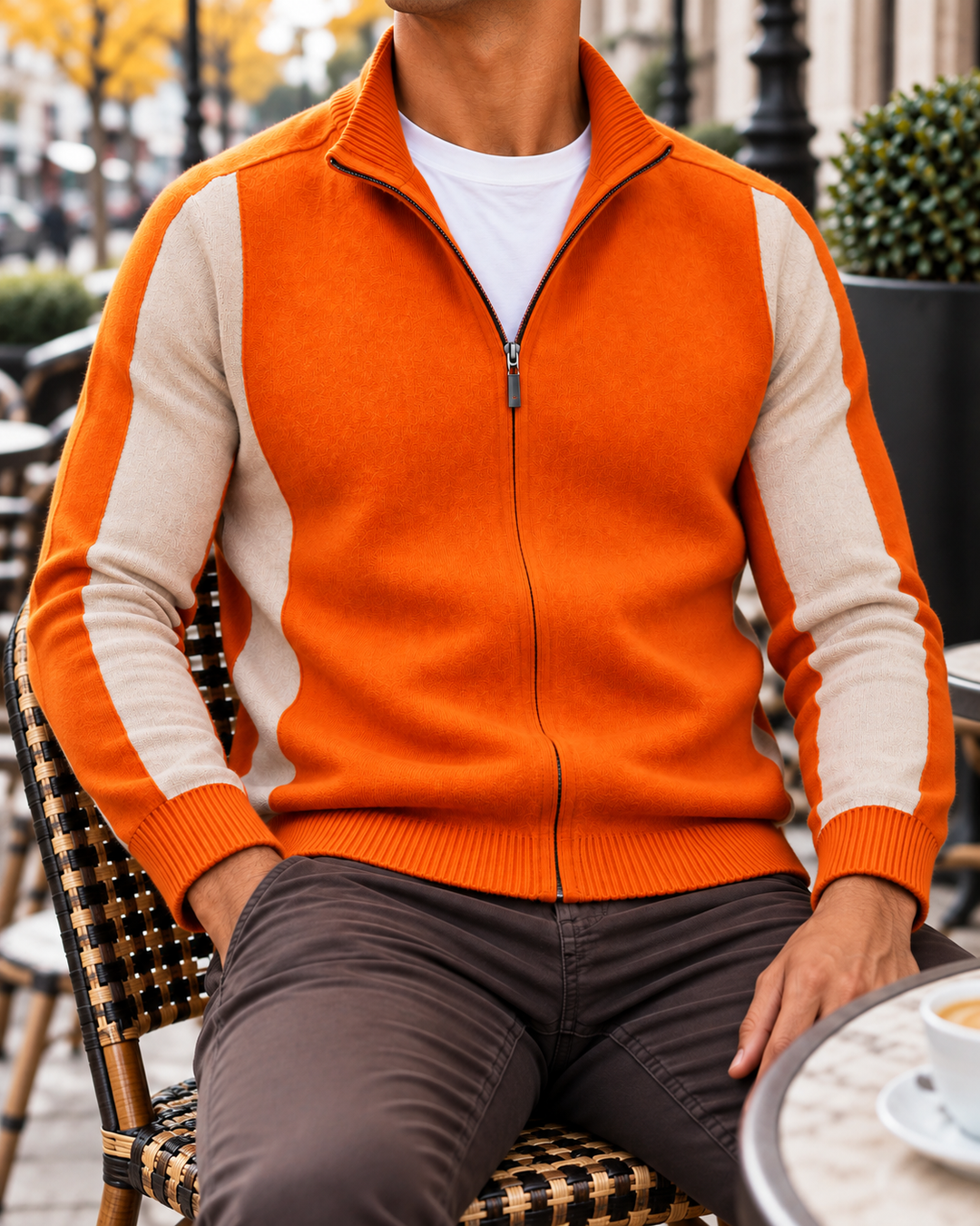 Cassano Wool Zip-Up Sweater