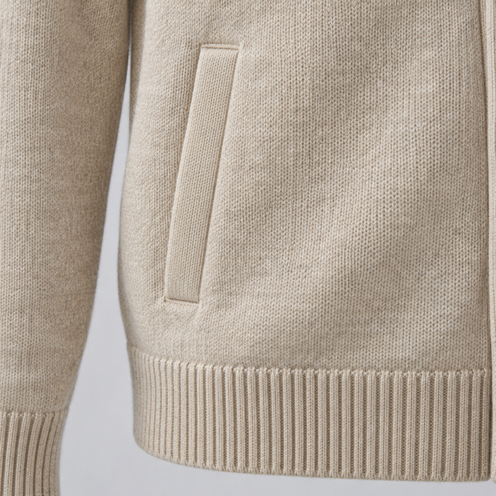 Matteo Wool Mock-Neck Cardigan
