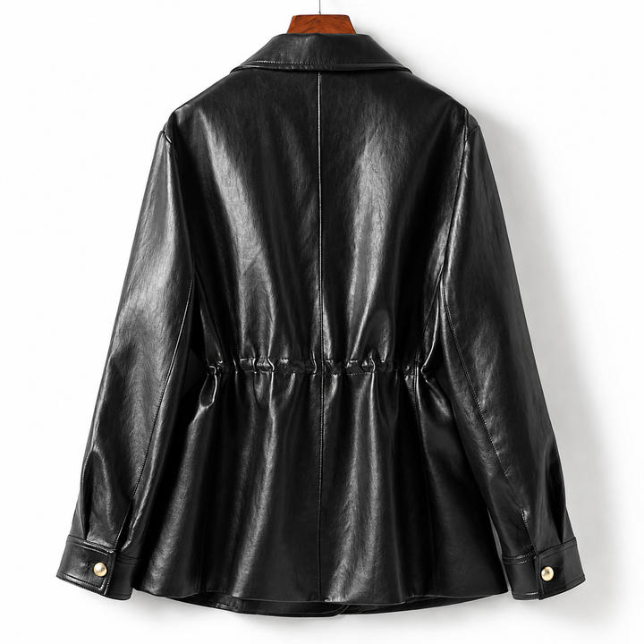 Lucia Sheepskin Leather Safari Jacket