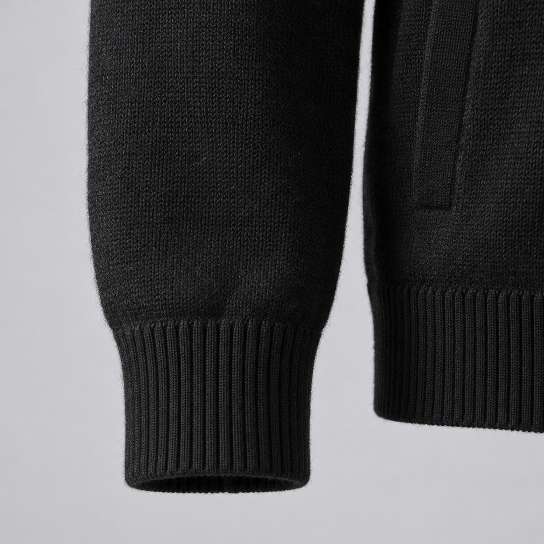 Matteo Wool Mock-Neck Cardigan