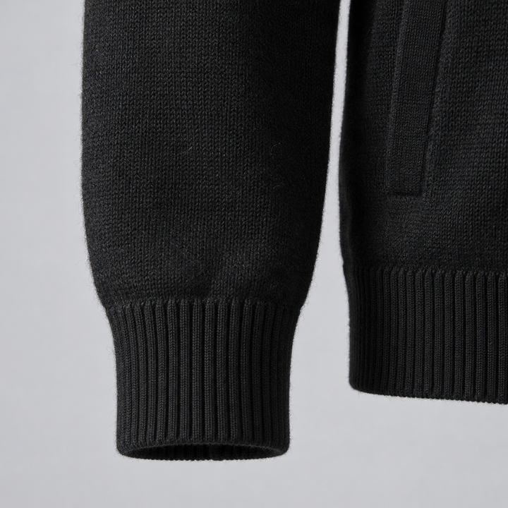 Matteo Wool Mock-Neck Cardigan