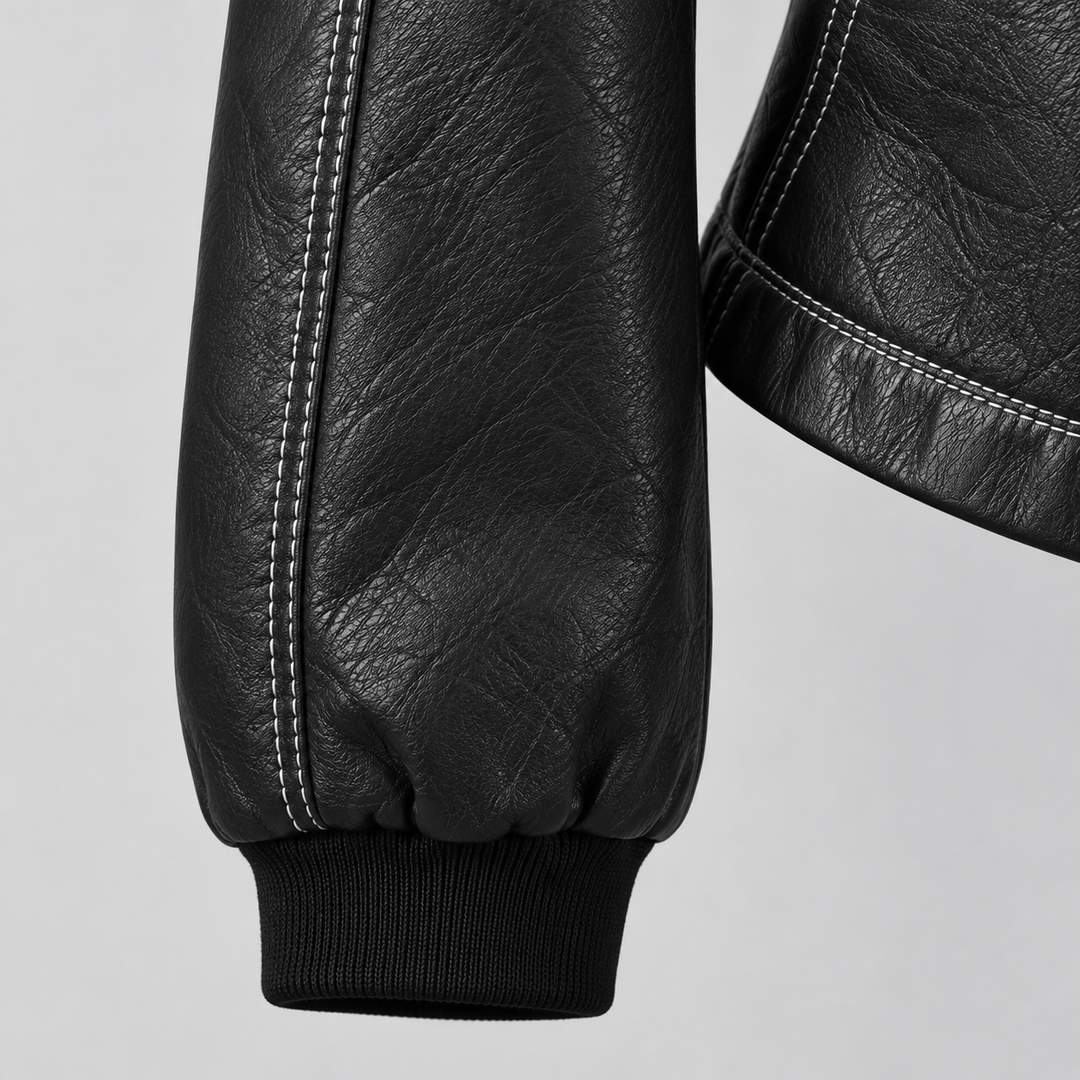 Milana Genuine Leather Hooded Jacket