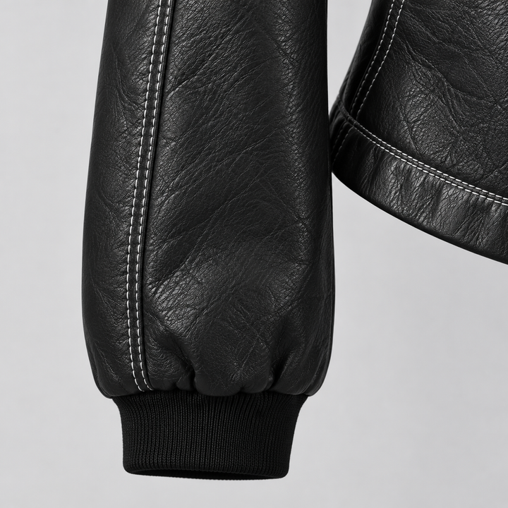 Milana Genuine Leather Hooded Jacket