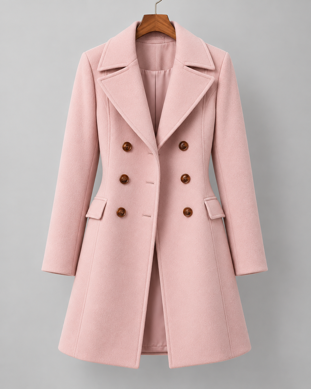 Francesca Wool Button-Up Coat