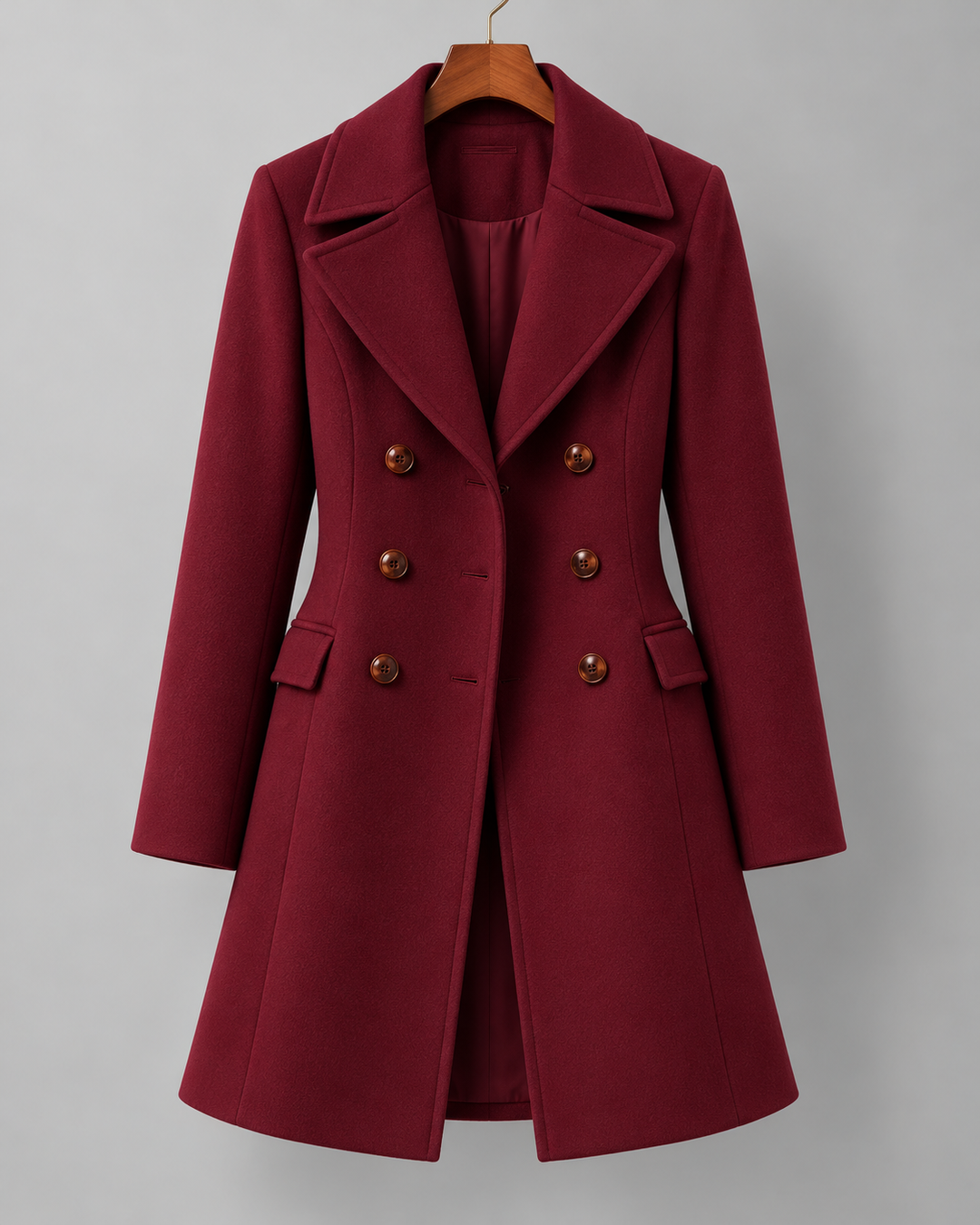 Francesca Wool Button-Up Coat