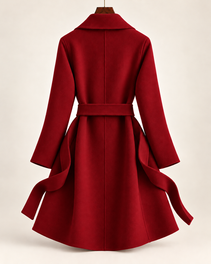 Livia Belted Wool Wrap Coat