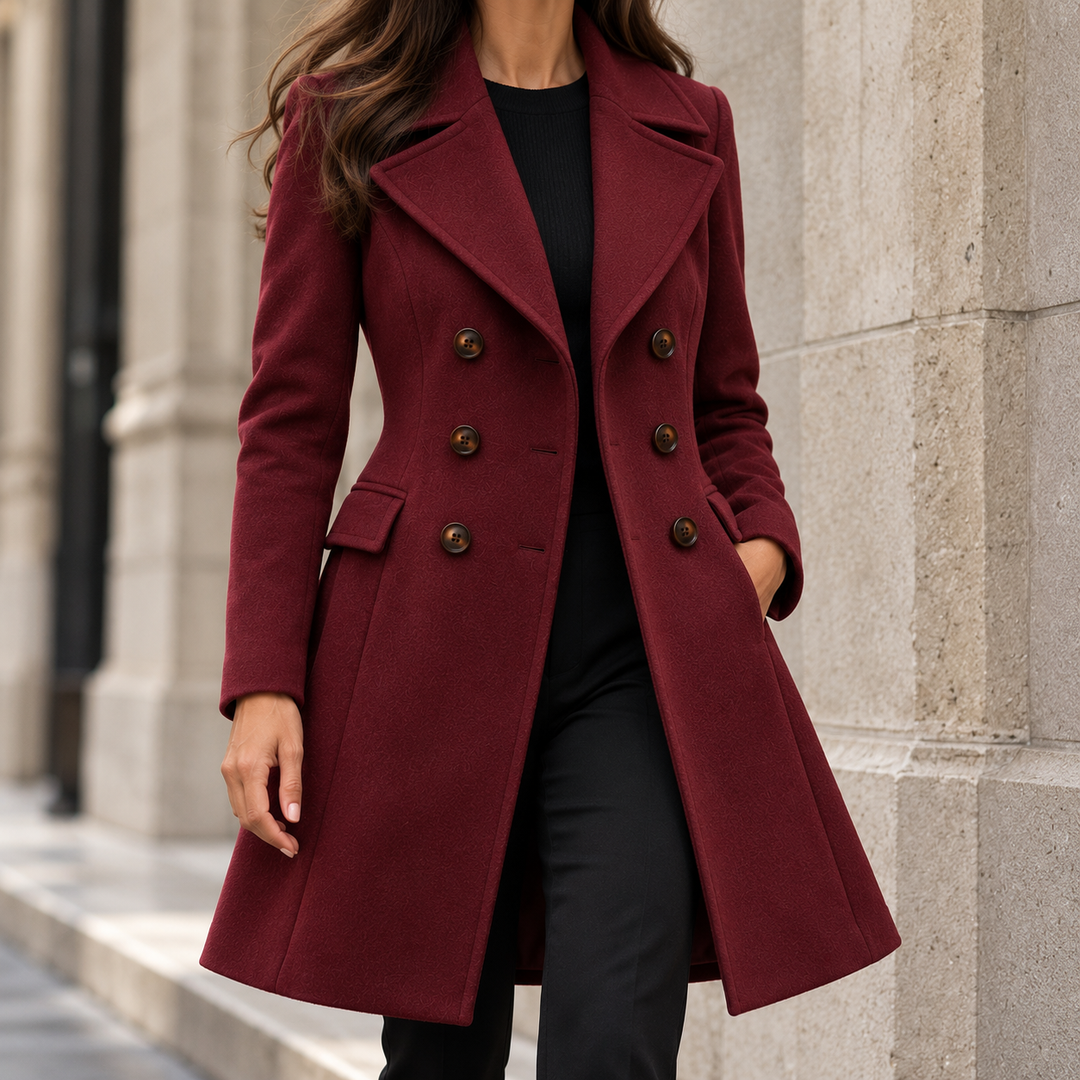 Francesca Wool Button-Up Coat