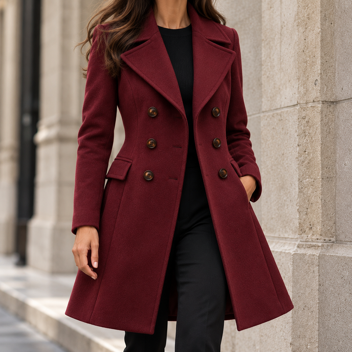 Francesca Wool Button-Up Coat