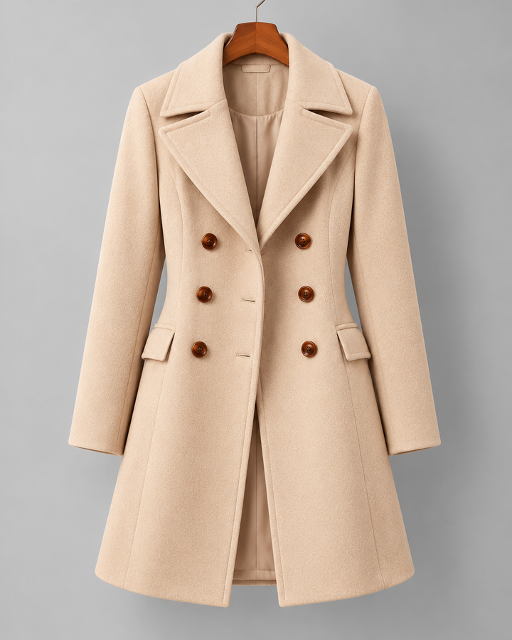 Francesca Wool Button-Up Coat