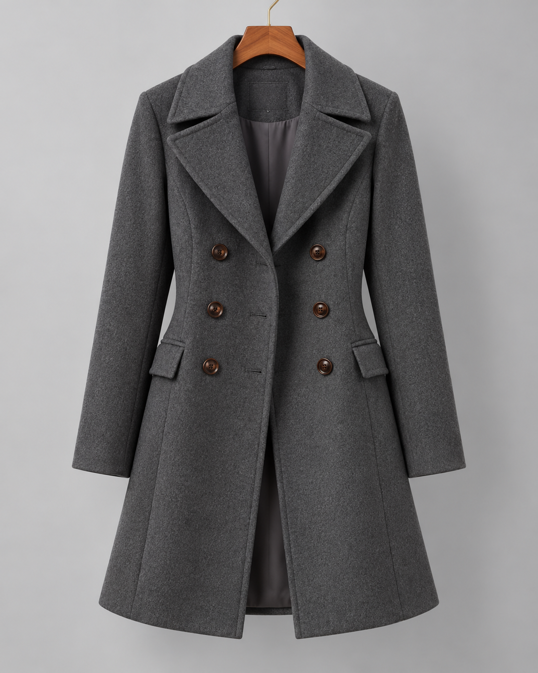 Francesca Wool Button-Up Coat