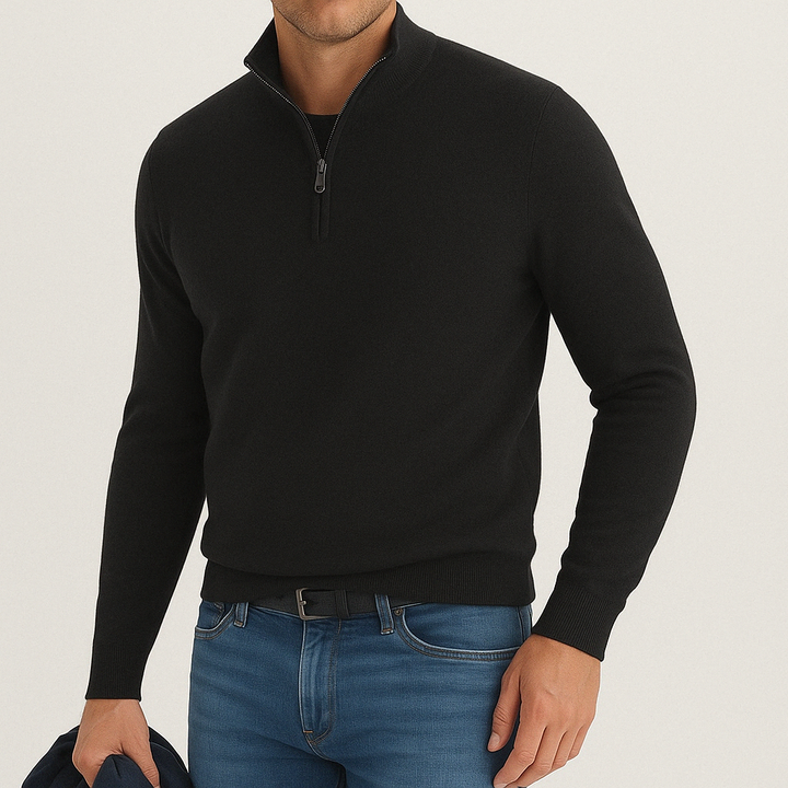 Quarter-Zip Sweater – Men's Cashmere Blend | Savoni