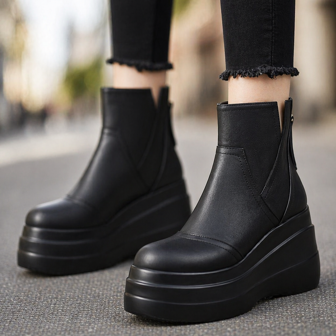 Savona Leather Orthopedic Platform Boots