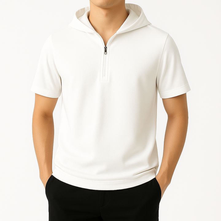 Half-Zip Hooded Shirt – Relaxed Fit for Men | Arden