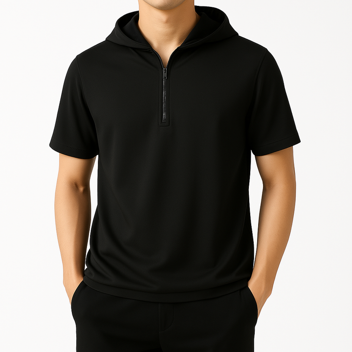 Half-Zip Hooded Shirt – Relaxed Fit for Men | Arden
