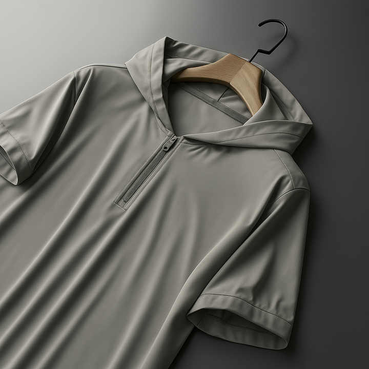 Half-Zip Hooded Shirt – Relaxed Fit for Men | Arden