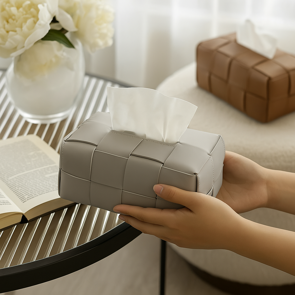 Woven Tissue Box Cover – Decorative Handcrafted Holder | Monette