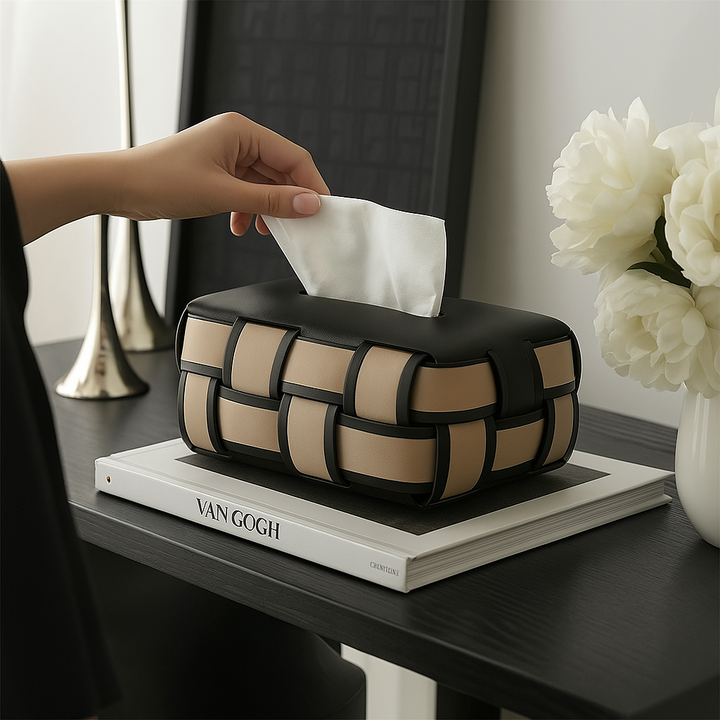 Woven Tissue Box Cover – Decorative Handcrafted Holder | Monette