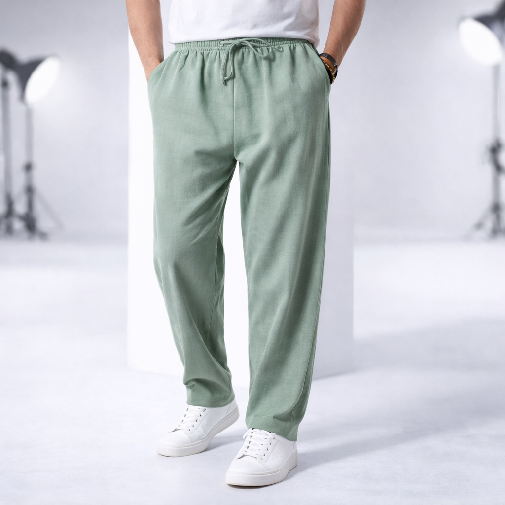 Men's Cotton Drawstring Pants with Deep Pockets | Arden