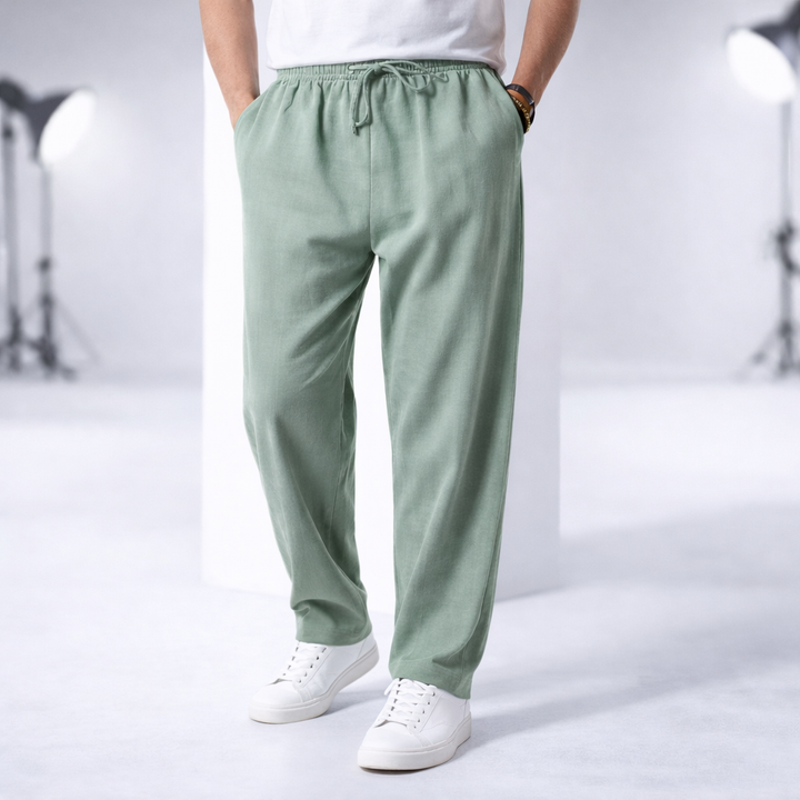 Men's Cotton Drawstring Pants with Deep Pockets | Arden