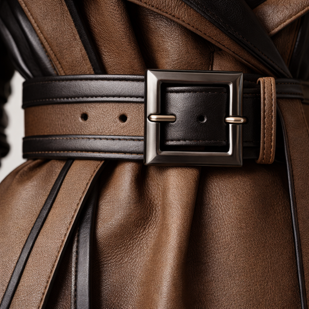 Women's Full-Grain Leather Belted Jacket | Savona