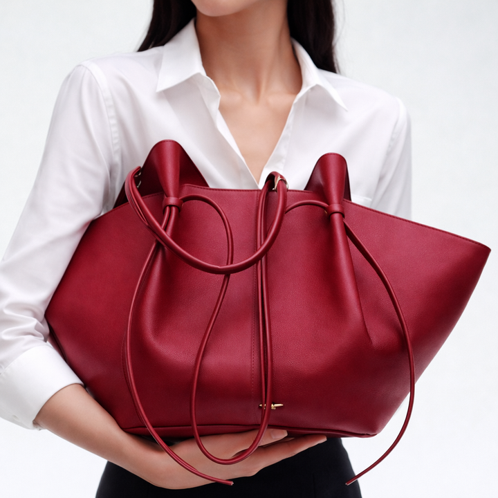 Women's Italian Leather Tote Bag with Metal Accents | Savona