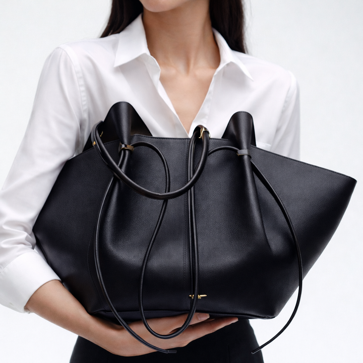 Women's Italian Leather Tote Bag with Metal Accents | Savona