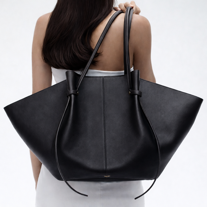 Women's Italian Leather Tote Bag with Metal Accents | Savona