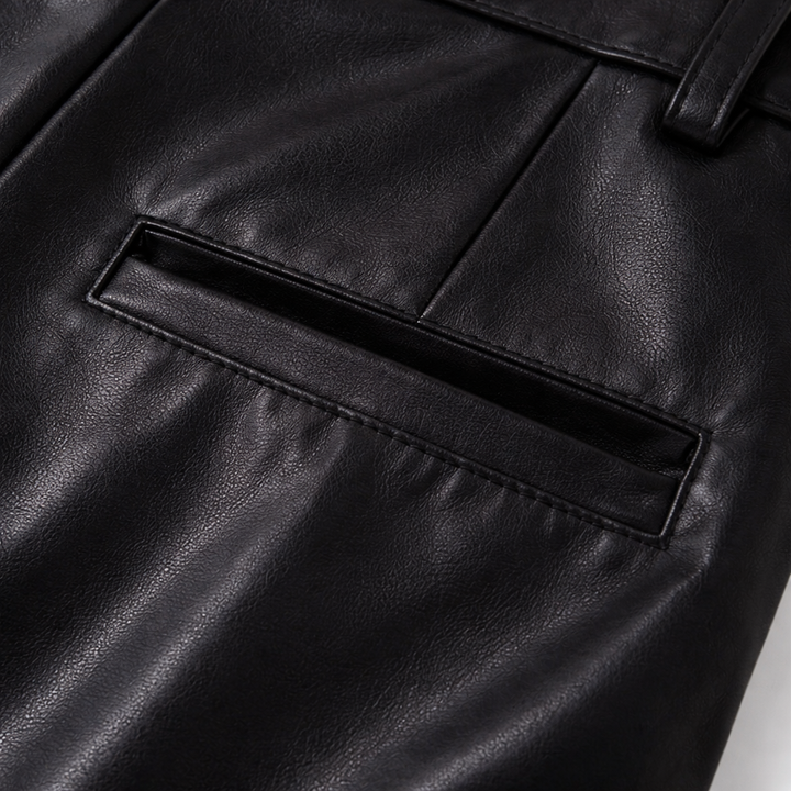 Women's Genuine Leather Wide-Leg Trousers | Savona