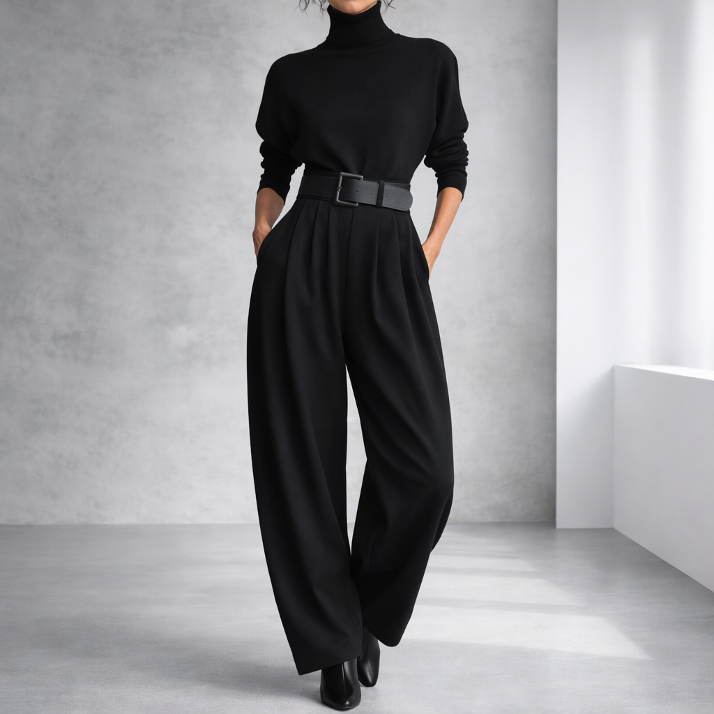 Women's Cotton 2-Piece Belted Set with Deep Pockets | Savona