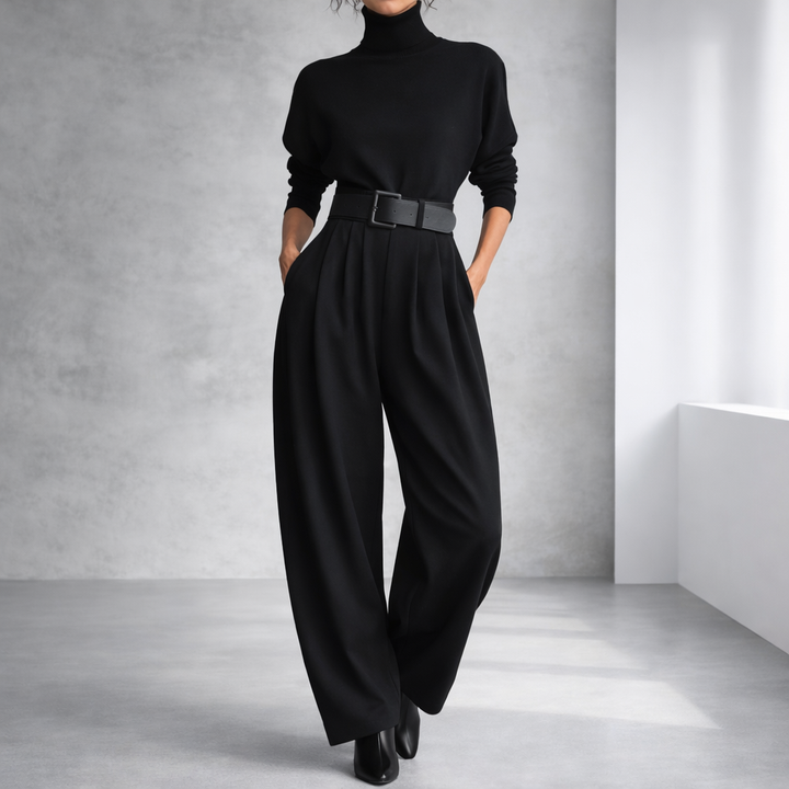 Women's Cotton 2-Piece Belted Set with Deep Pockets | Savona