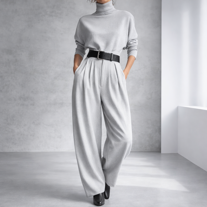 Women's Cotton 2-Piece Belted Set with Deep Pockets | Savona