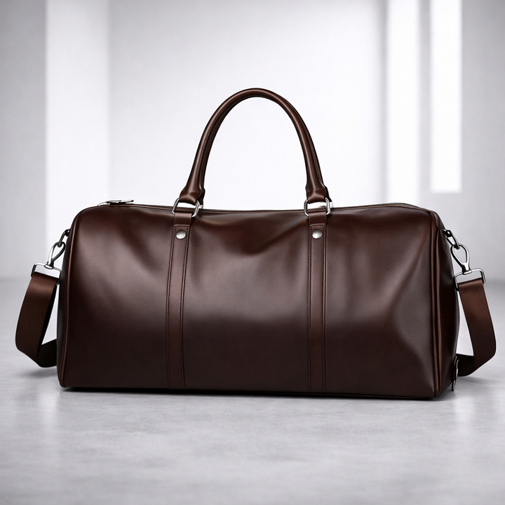 Men's Full-Grain Leather Duffle Bag | Savoni