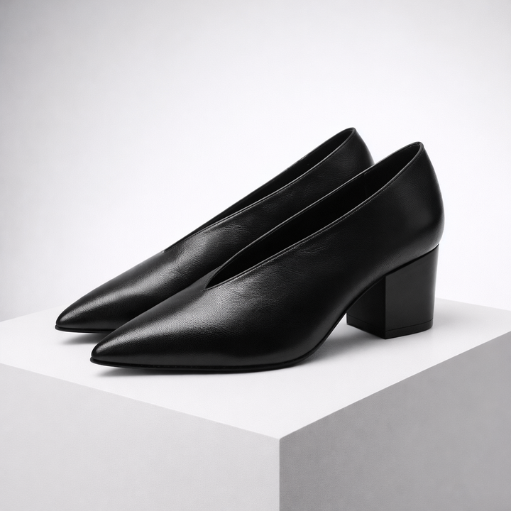 Savona Women's Italian Leather Block Heels