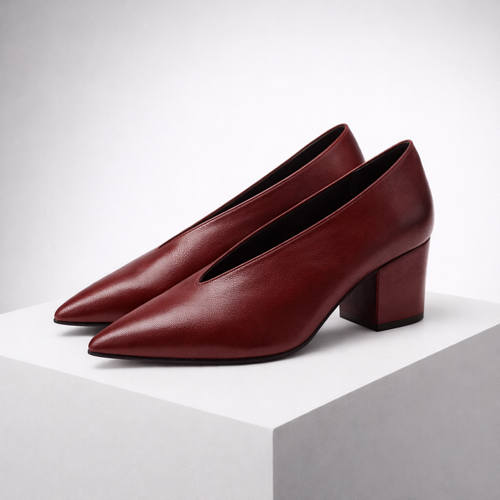 Savona Women's Italian Leather Block Heels