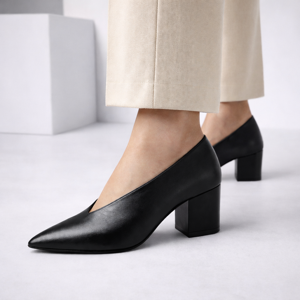 Savona Women's Italian Leather Block Heels