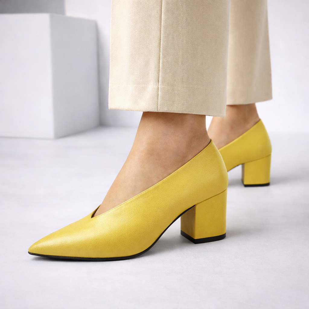 Savona Women's Italian Leather Block Heels