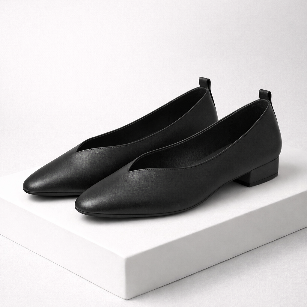 Savona Women's Italian Leather Low Block Heel Pumps