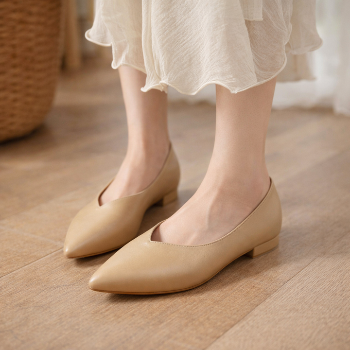 Savona Women's Italian Leather Block Heel Pumps