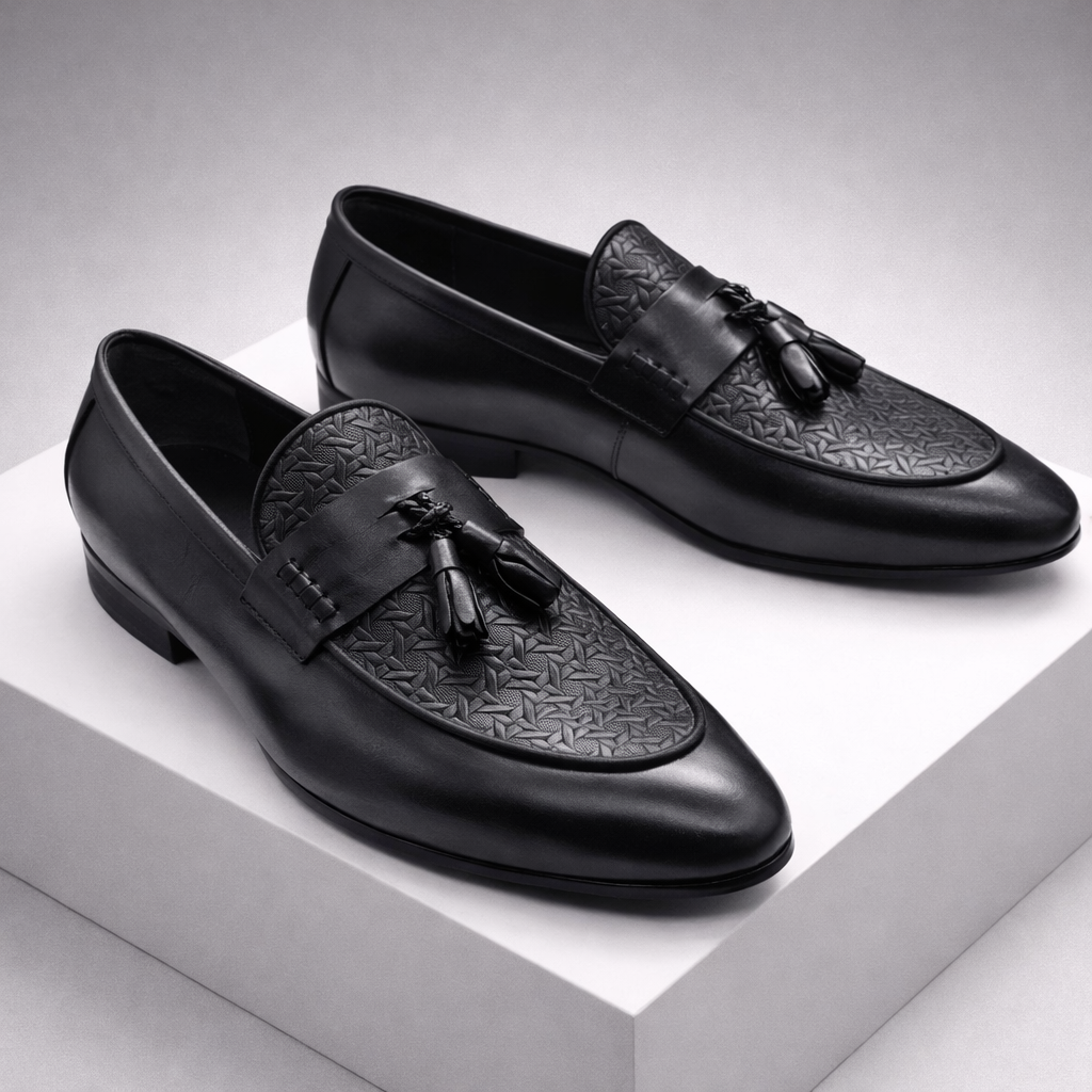 Santino Men's Genuine Leather Tassel Shoes