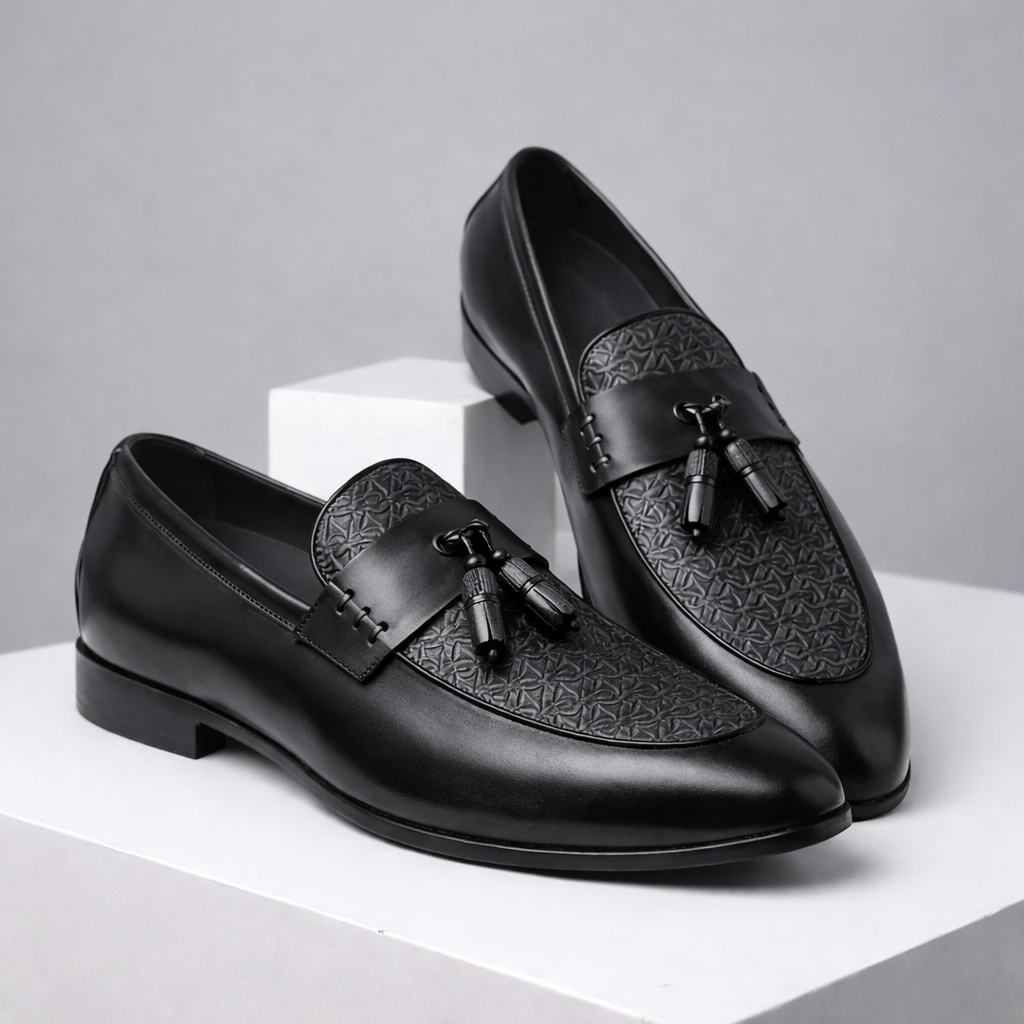 Santino Men's Genuine Leather Tassel Shoes