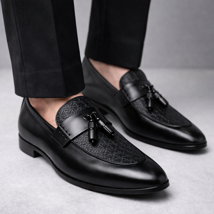 Santino Men's Genuine Leather Tassel Shoes