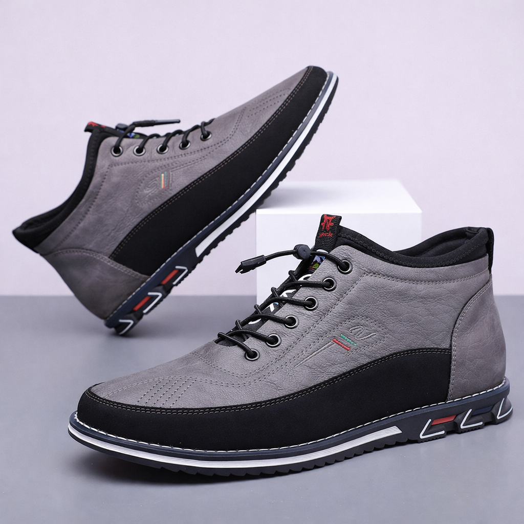 Savonti Men's Leather Mid-Top Sneakers