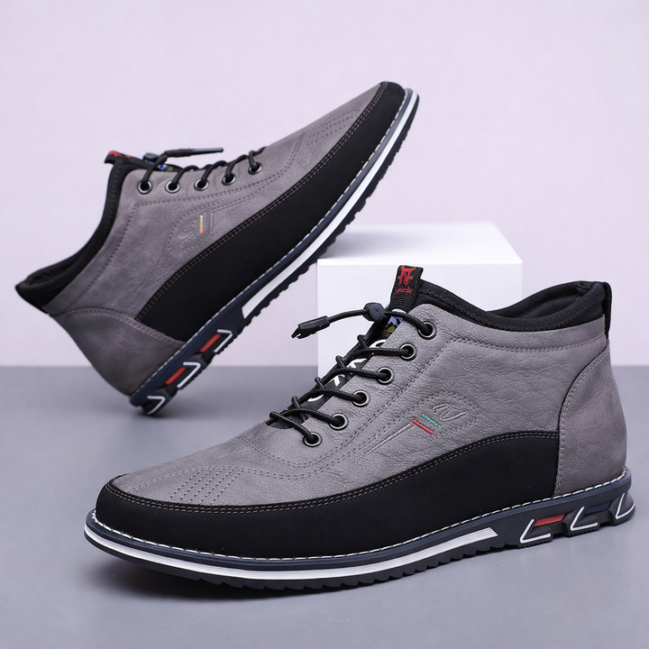 Savonti Men's Leather Mid-Top Sneakers