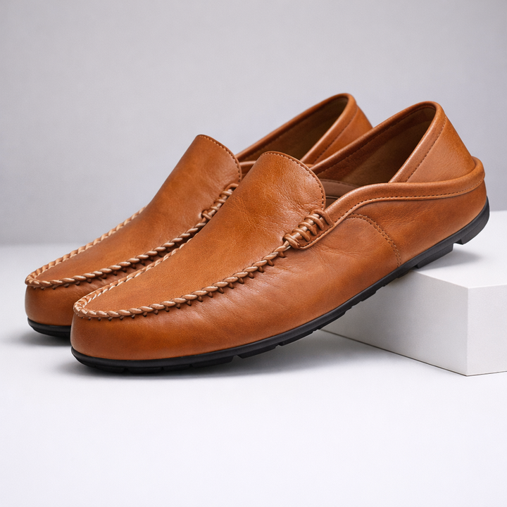 Savoni Men's Leather Slip-On Loafers