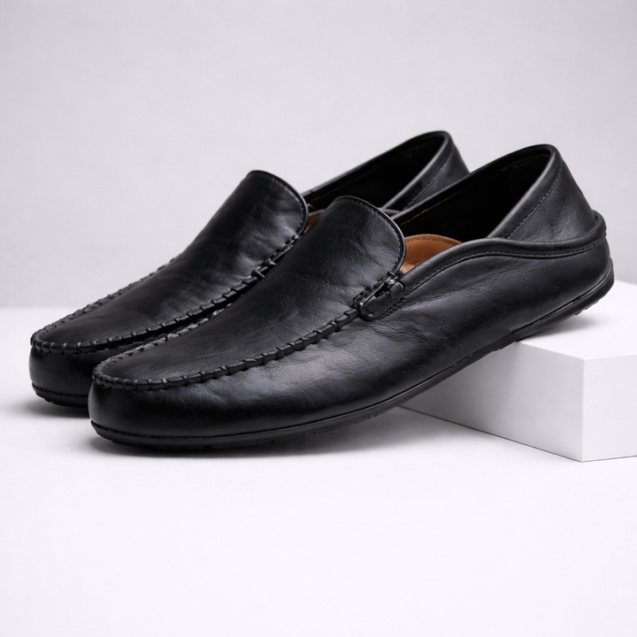 Savoni Men's Leather Slip-On Loafers