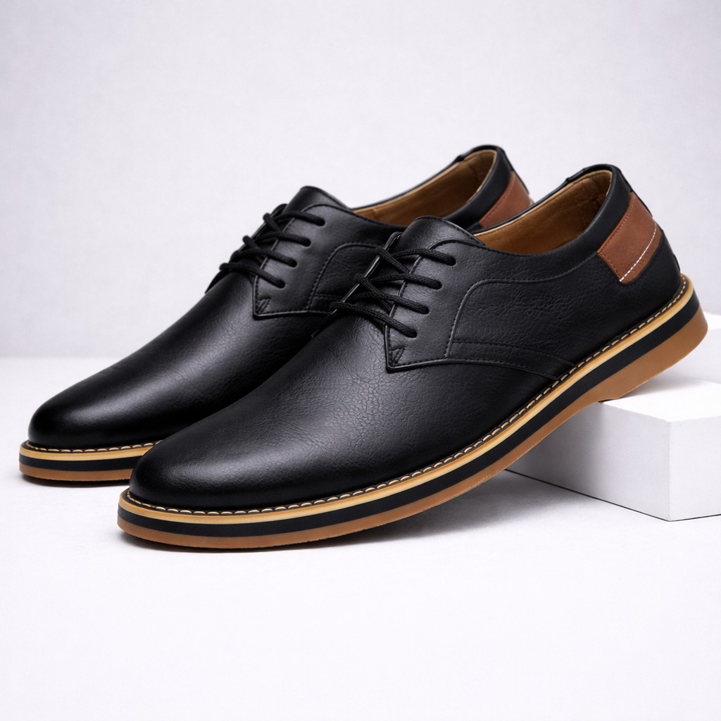 Savonti Men's Leather Lace-Up Dress Shoes