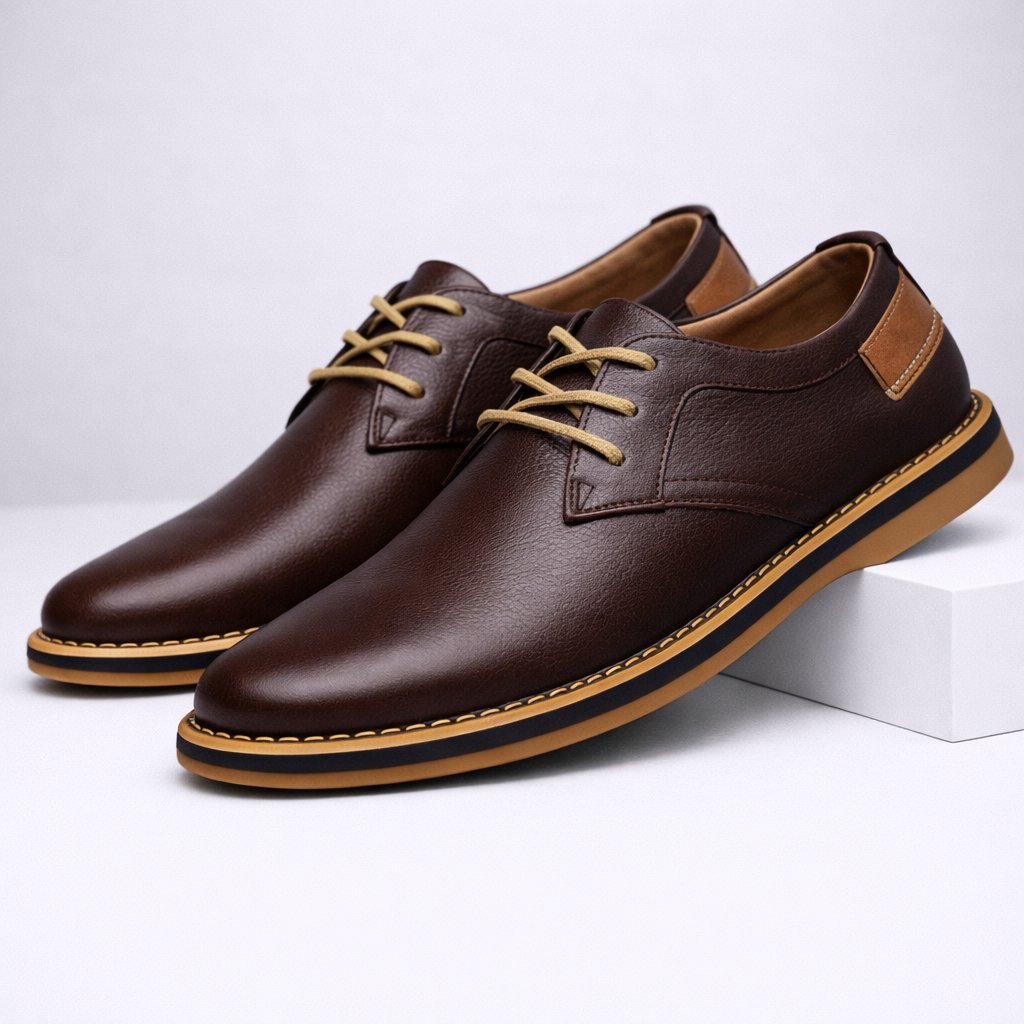 Savonti Men's Leather Lace-Up Dress Shoes