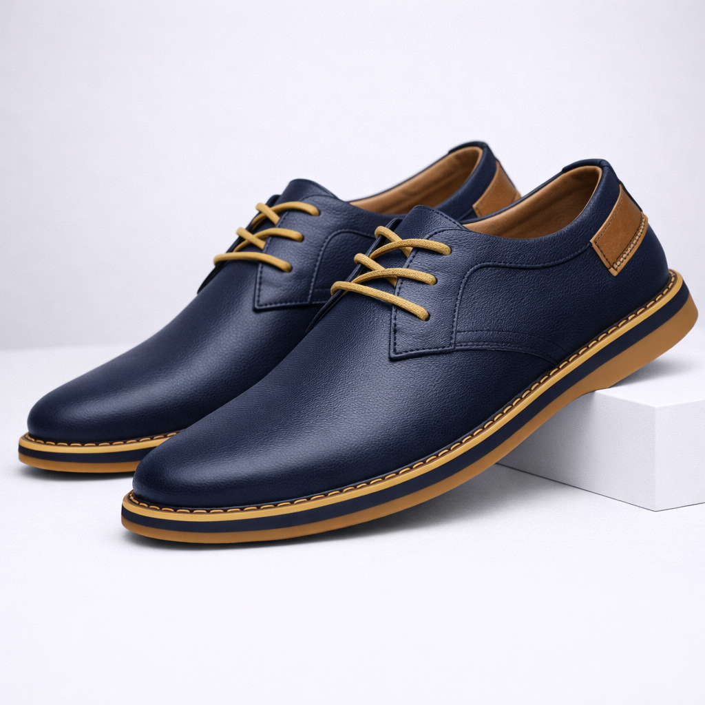 Savonti Men's Leather Lace-Up Dress Shoes