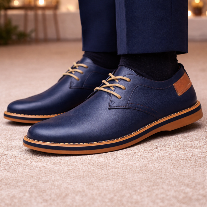 Savonti Men's Leather Lace-Up Dress Shoes